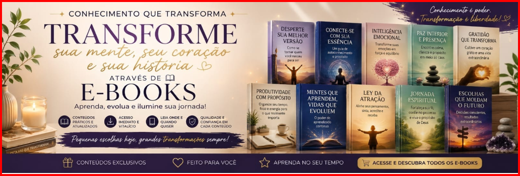 Transforme sua mente, seu coração e sua história através de e-books
